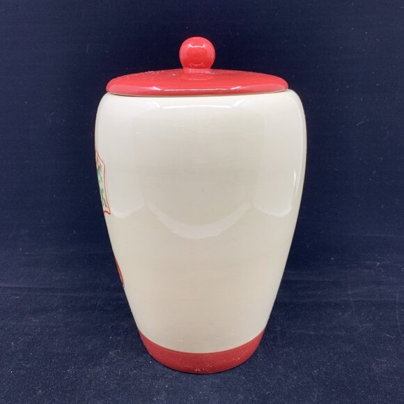 Coca-Cola Christmas Cookie Jar Things Go Better With Coke Ceramic Houston 9" Vtg - Picture 4 of 10